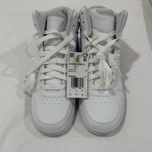 Adidas Kids White High-Top Sneakers Hoops 3.0